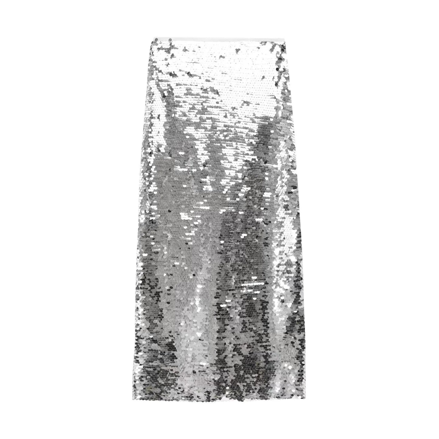 Women's Solid Color Party Shiny High Waist Sequined Skirt - Eve & Kith