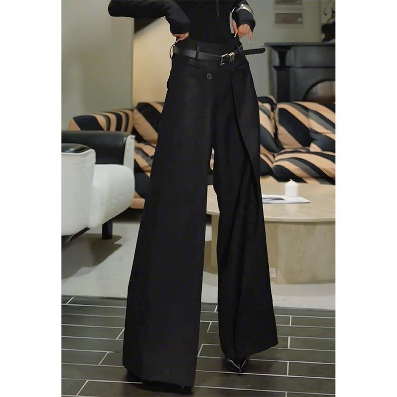 Stylish American Black Fashion Floor-length Pants - Eve & Kith