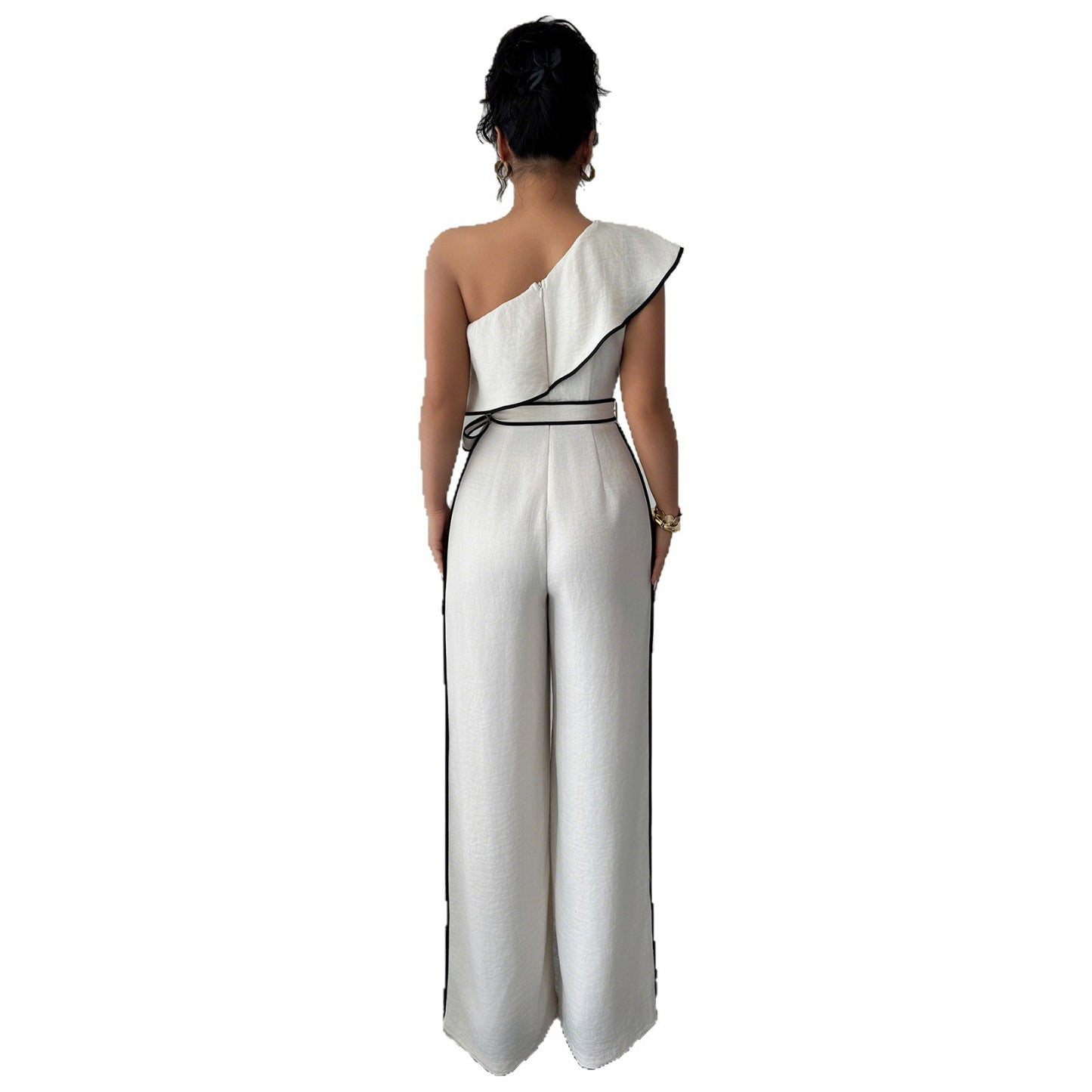 European And American Elegant Style Off-shoulder Vest Wide-leg Jumpsuit Women's Independent High Waist - Eve & Kith