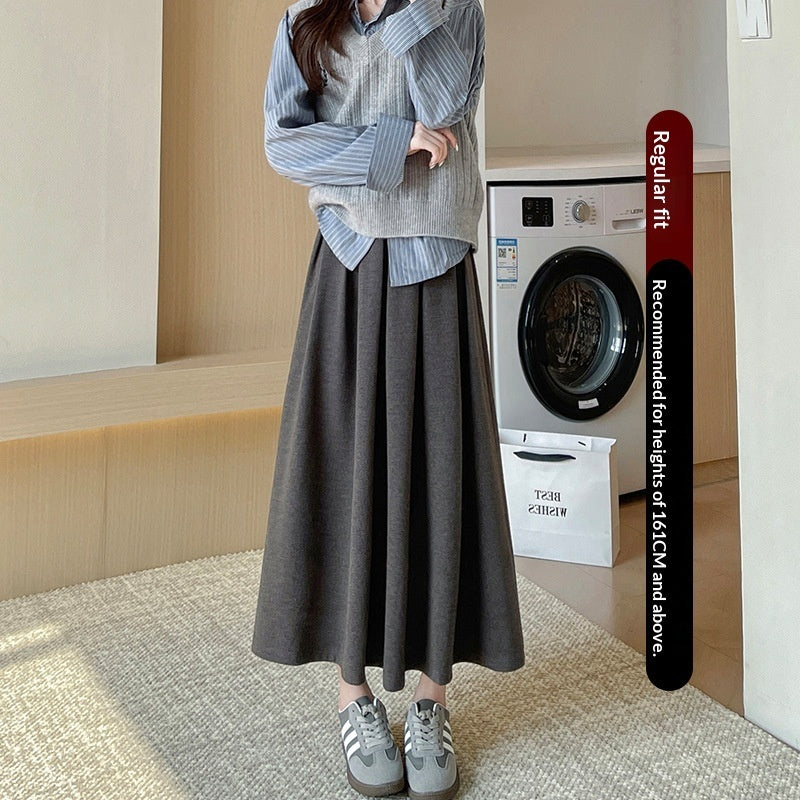 High-waisted Figure-flattering A-line Maxi Skirt - Eve & Kith