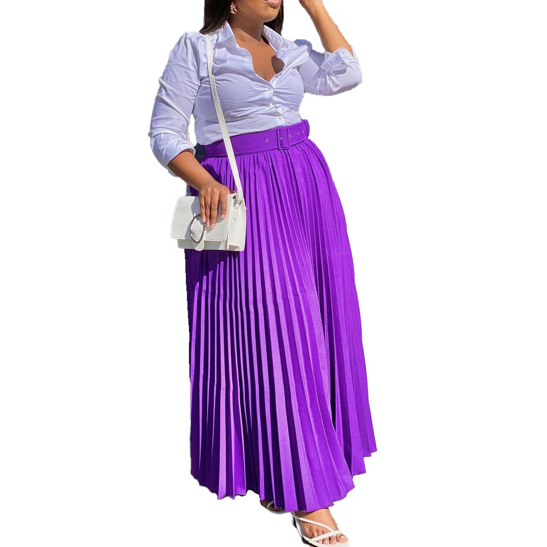 Women's Elegant Pleated Personality Big Skirt - Eve & Kith