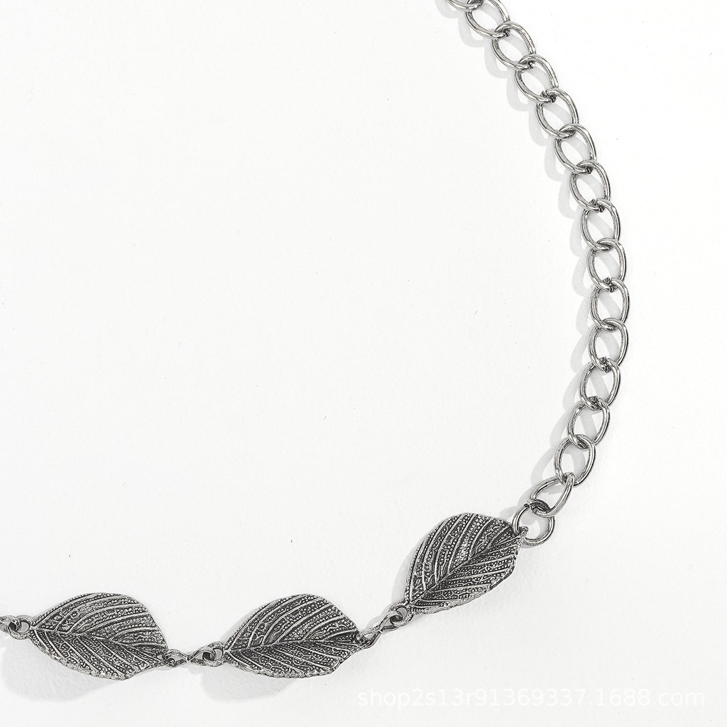 Leaf Style Waist Chain Retro Paired With Denim Skirt And Pants