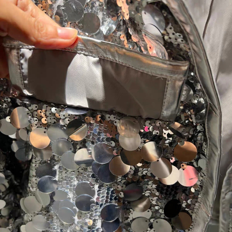 Sequined Coat Autumn Cool Wind Top For Women - Eve & Kith
