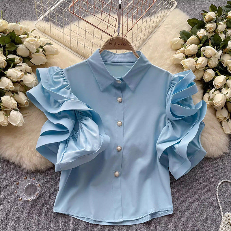 French Niche Design Ruffled Blouse For Women - Eve & Kith