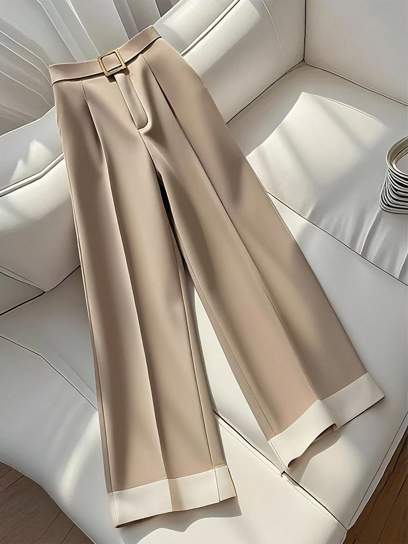 Retro Khaki Design Women's Autumn Casual Pants - Eve & Kith