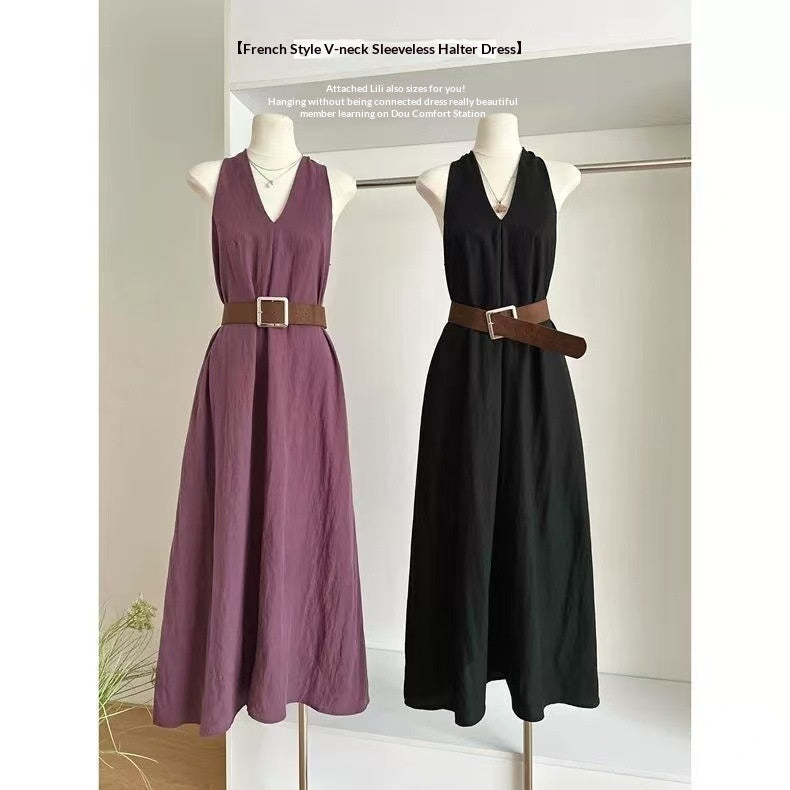 Elegant, High-end Tie-waist Casual Maxi Dress - Eve & Kith