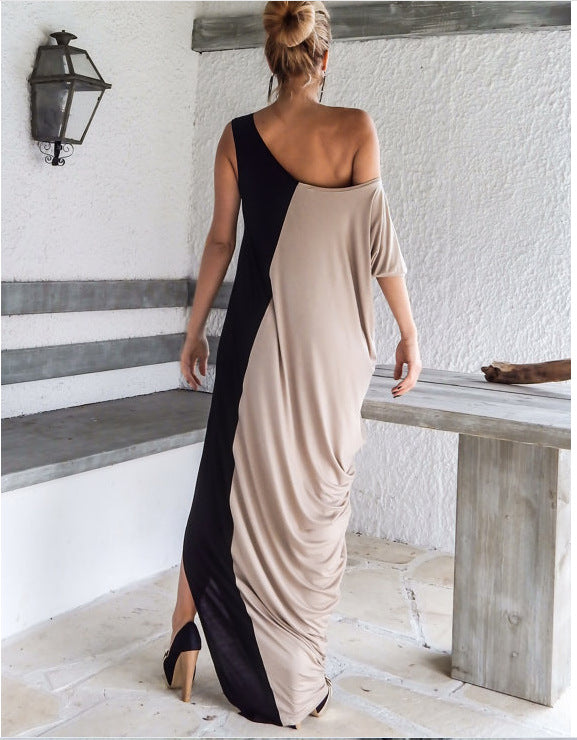 Maxi Round Neck Short Sleeve Loose Dress
