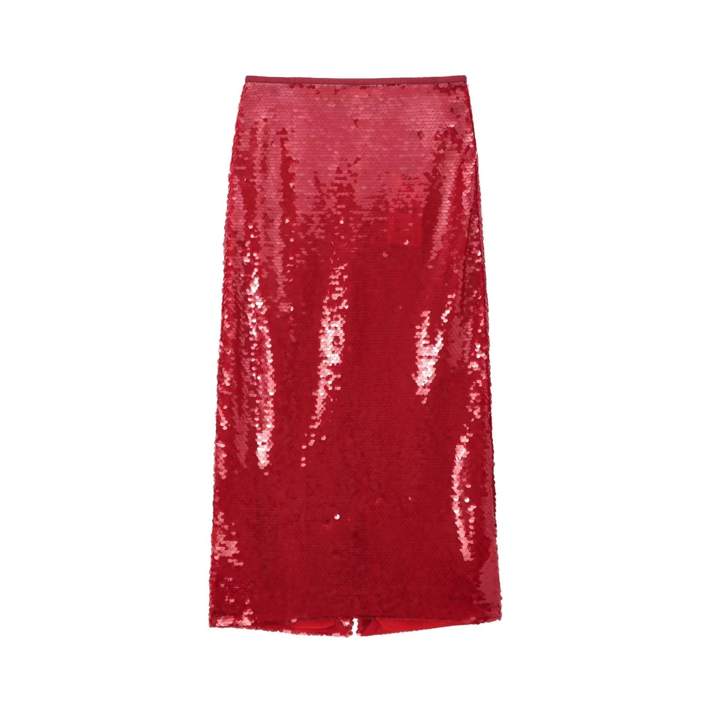 Women's Solid Color Party Shiny High Waist Sequined Skirt - Eve & Kith
