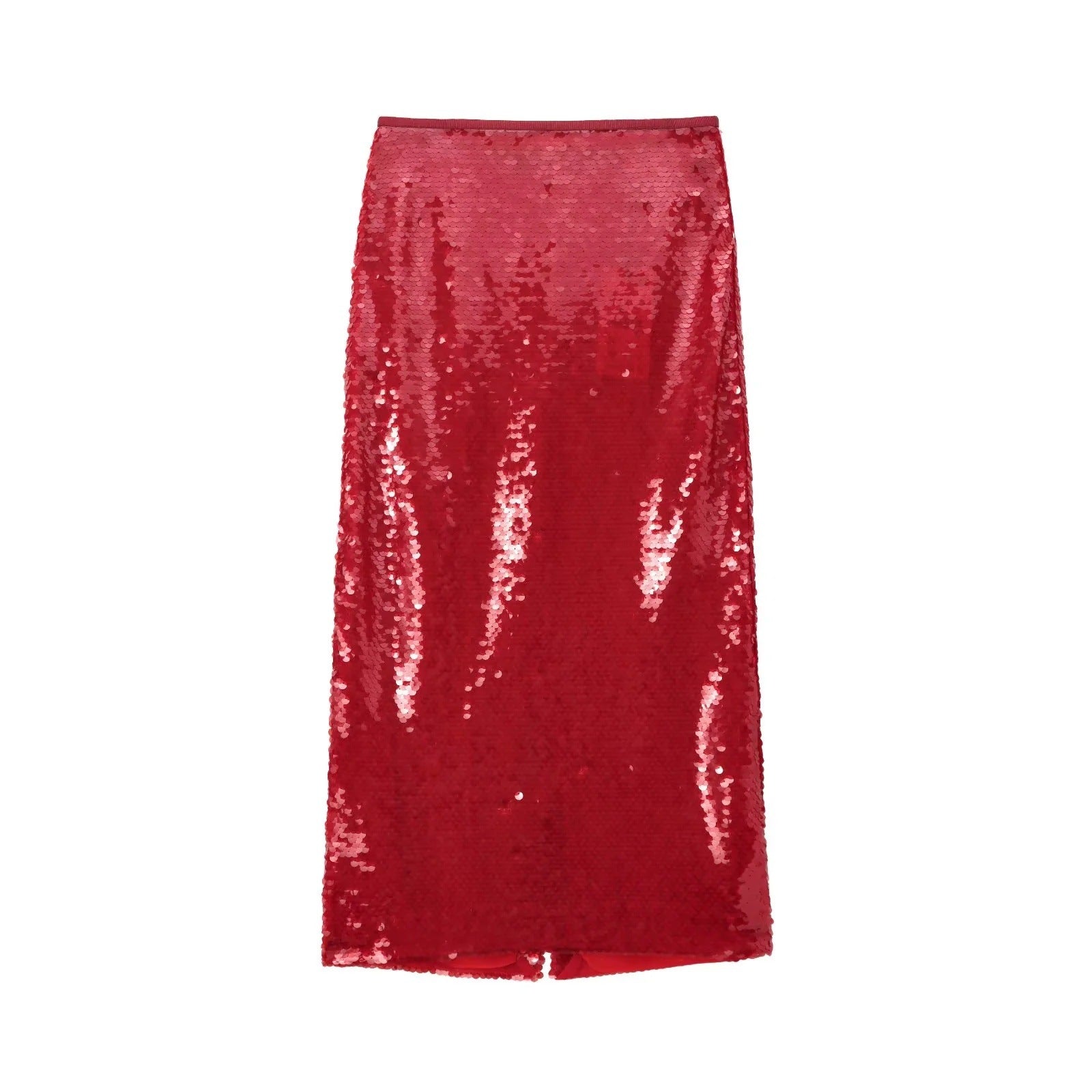 Women's Solid Color Party Shiny High Waist Sequined Skirt - Eve & Kith
