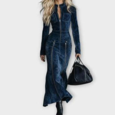 Womens Slim-Fit Vintage French-Style Dress - Eve & Kith