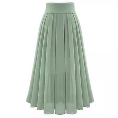 Solid Color High Waist Skirt For Women - Eve & Kith