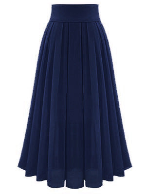 Solid Color High Waist Skirt For Women - Eve & Kith