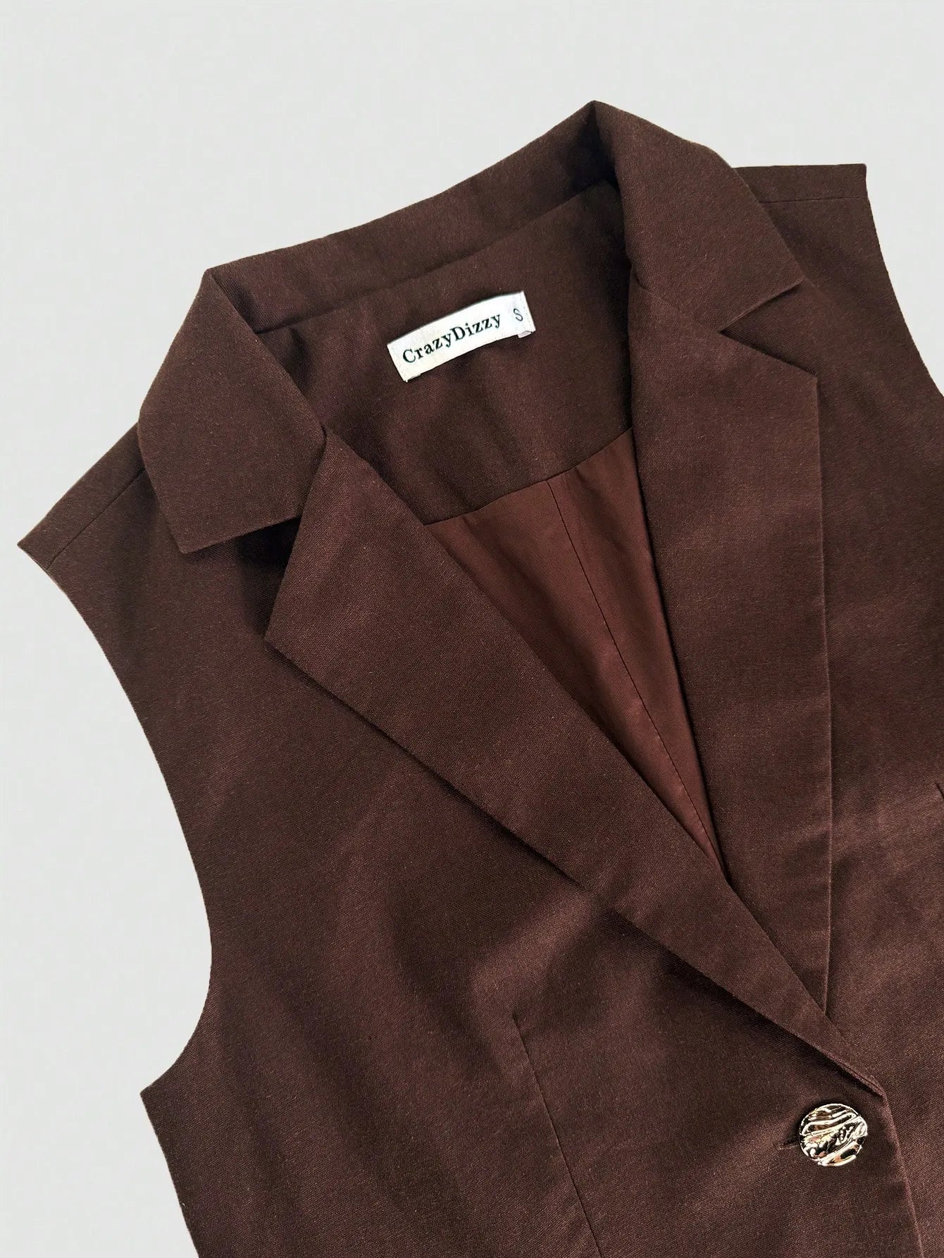 Sleeveless Blazer and Wide Leg Pants Set - Eve & Kith