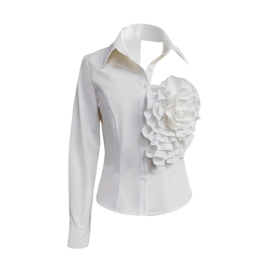 White Blouse With A One-shoulder TOP - Eve & Kith