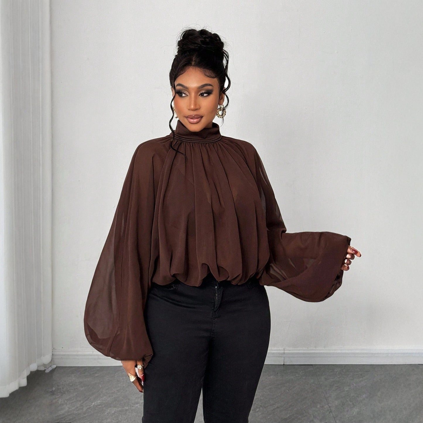 Fashion Vacation Plus Size Women's Autumn And Winter Long Sleeve Shirt - Eve & Kith