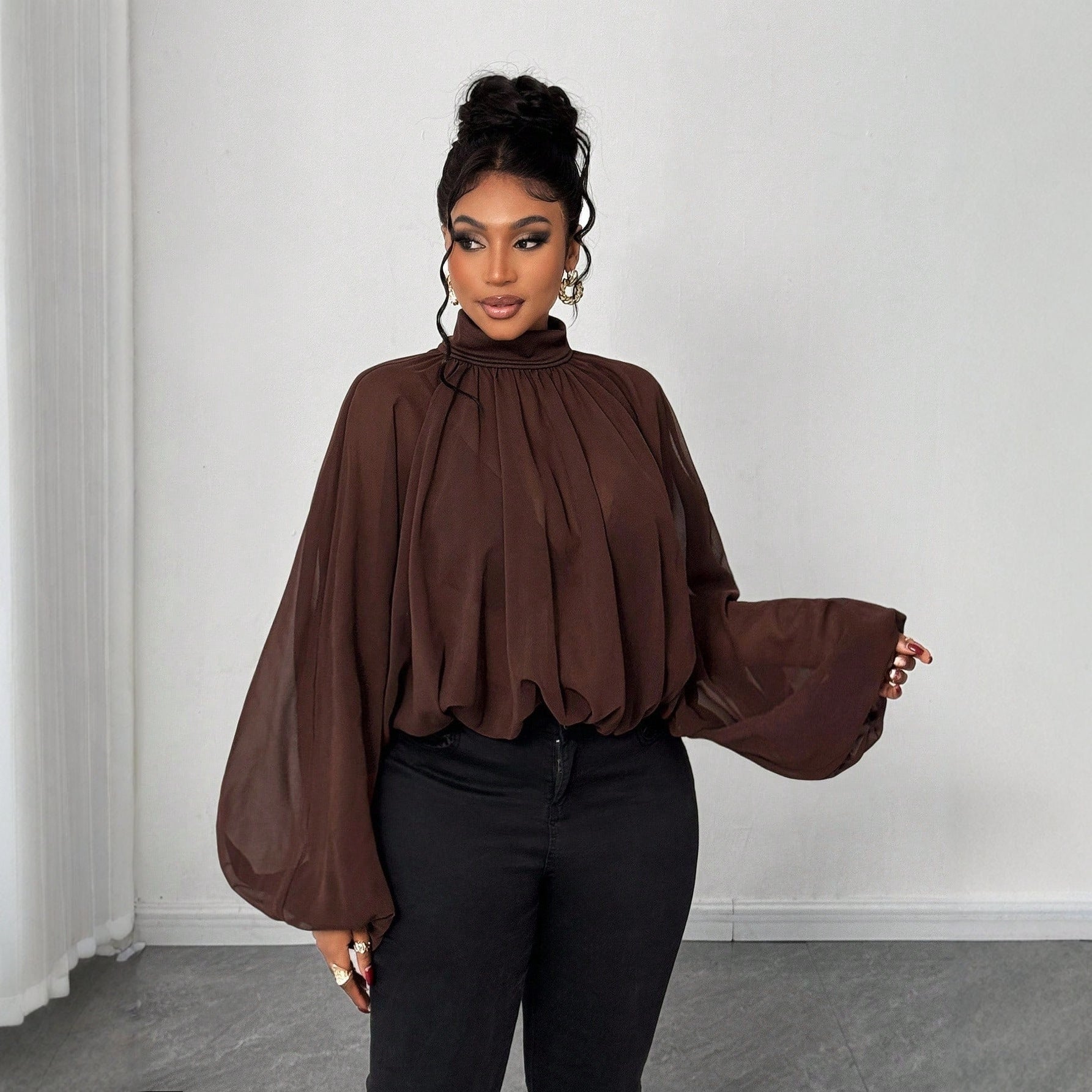 Fashion Vacation Plus Size Women's Autumn And Winter Long Sleeve Shirt - Eve & Kith