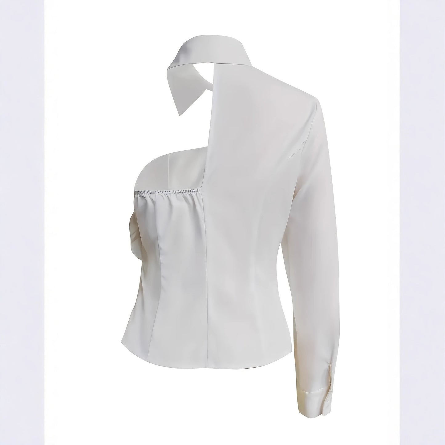 White Blouse With A One-shoulder TOP - Eve & Kith