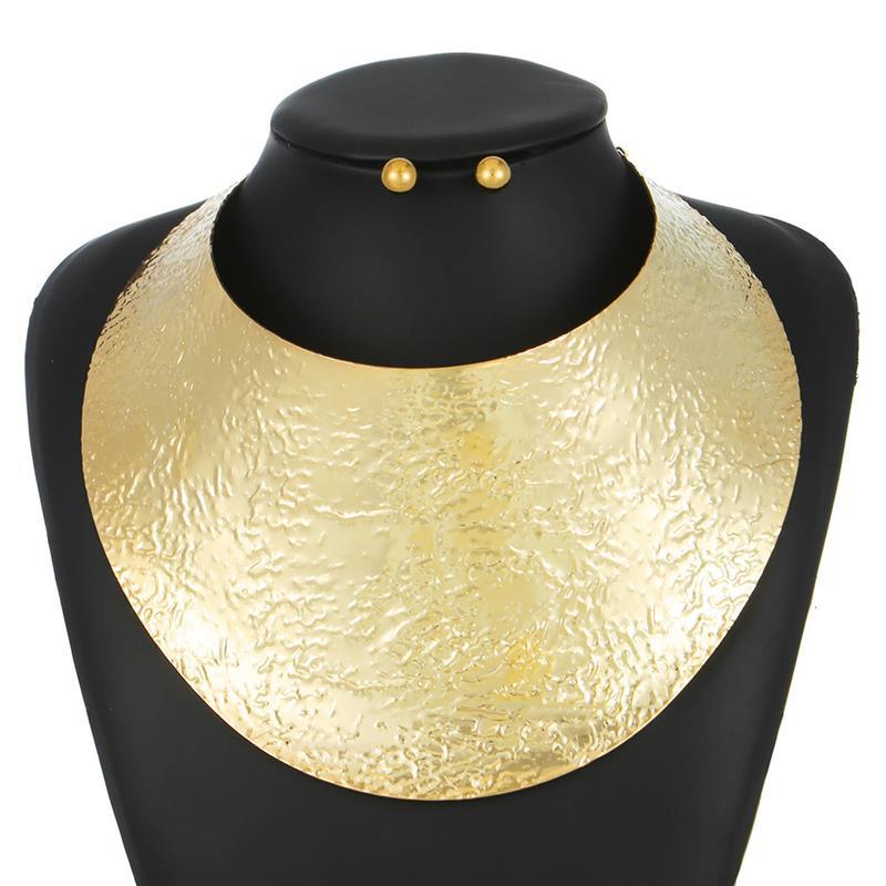 Exaggerated Choker African Metal Necklace - Eve & Kith
