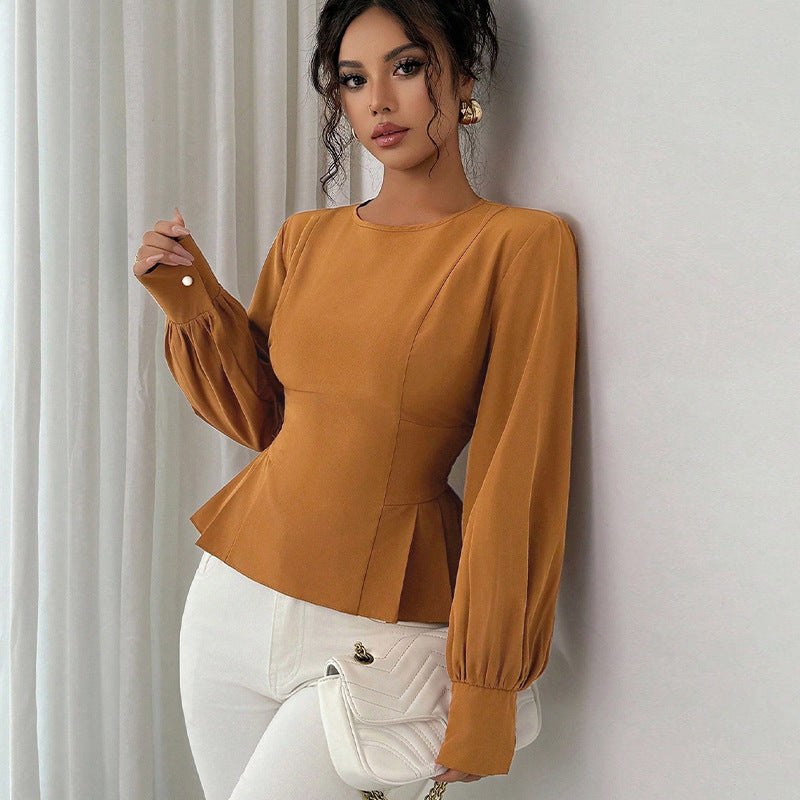 Fashionable New-style Fitted Pullover Blouse For Women - Eve & Kith