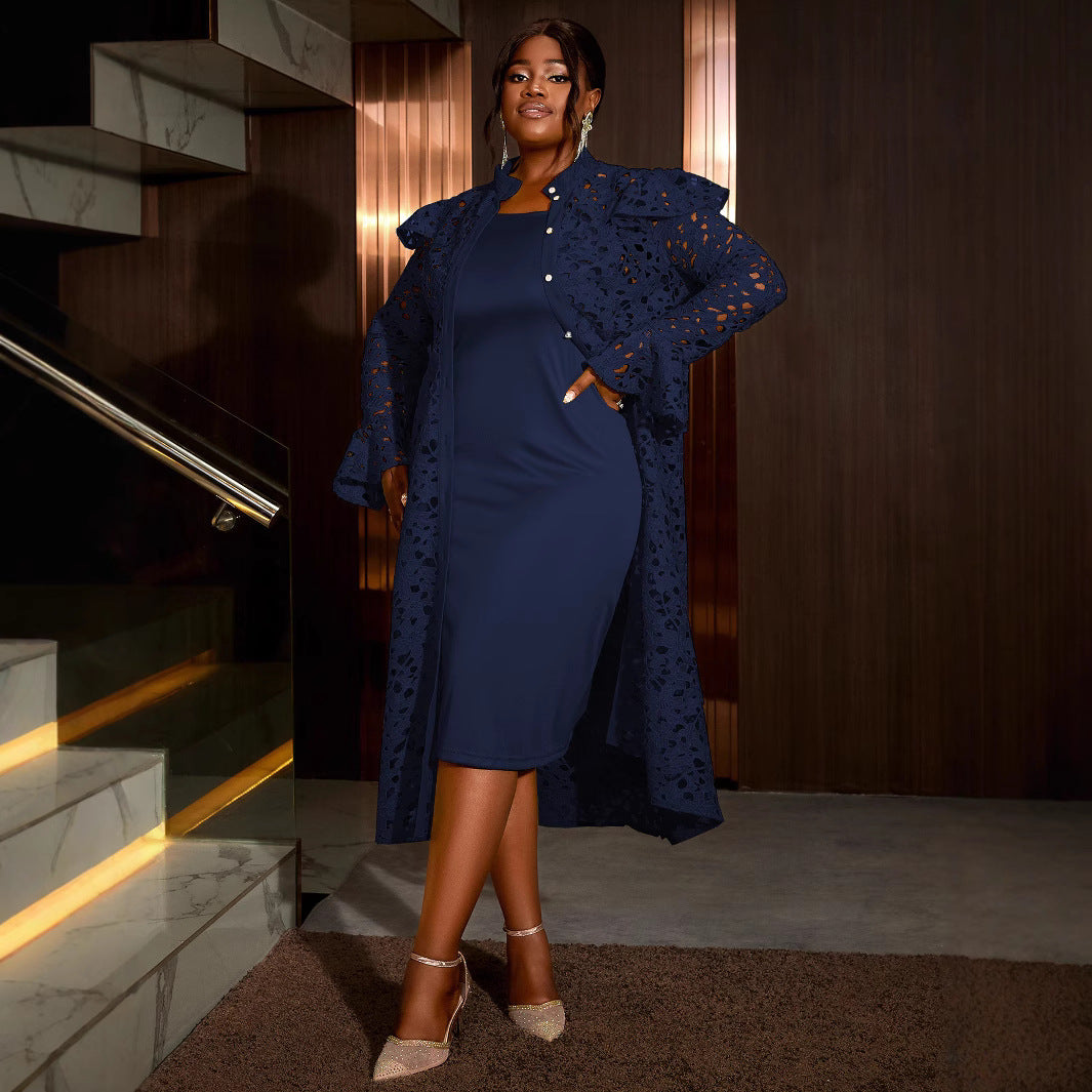 Lace Coat Half Turtleneck Cardigan Inner Wear Dress - Eve & Kith