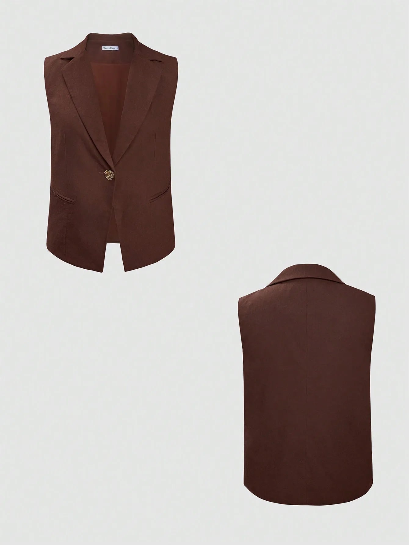 Sleeveless Blazer and Wide Leg Pants Set - Eve & Kith
