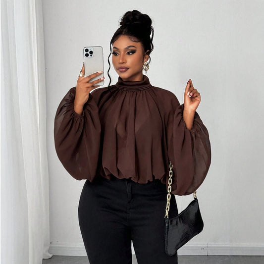 Fashion Vacation Plus Size Women's Autumn And Winter Long Sleeve Shirt - Eve & Kith