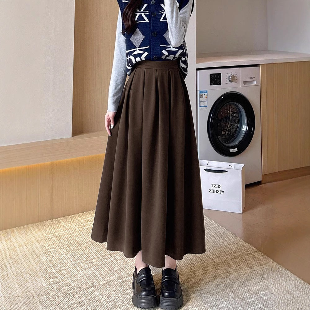 High-waisted Figure-flattering A-line Maxi Skirt - Eve & Kith