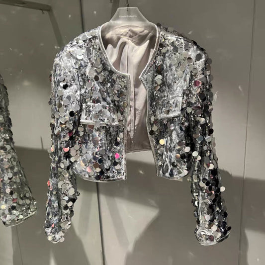 Sequined Coat Autumn Cool Wind Top For Women - Eve & Kith