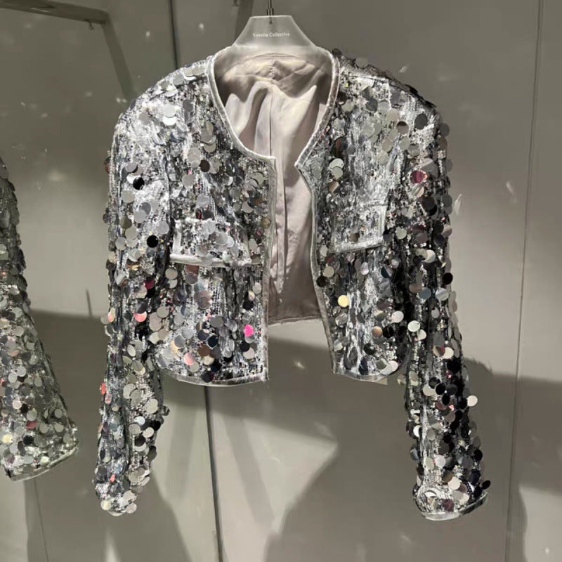 Sequined Coat Autumn Cool Wind Top For Women - Eve & Kith