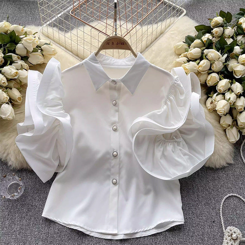 French Niche Design Ruffled Blouse For Women - Eve & Kith