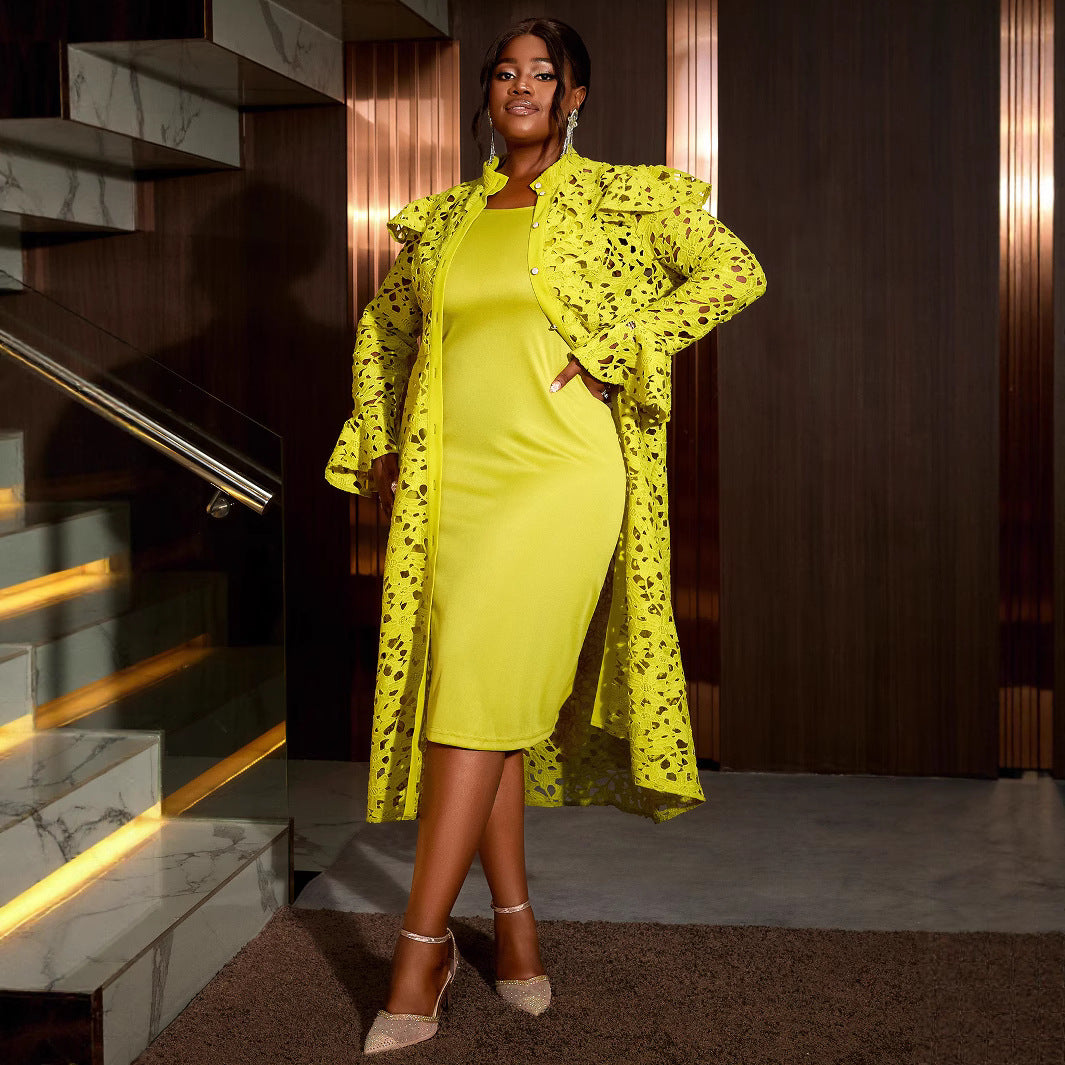 Lace Coat Half Turtleneck Cardigan Inner Wear Dress - Eve & Kith