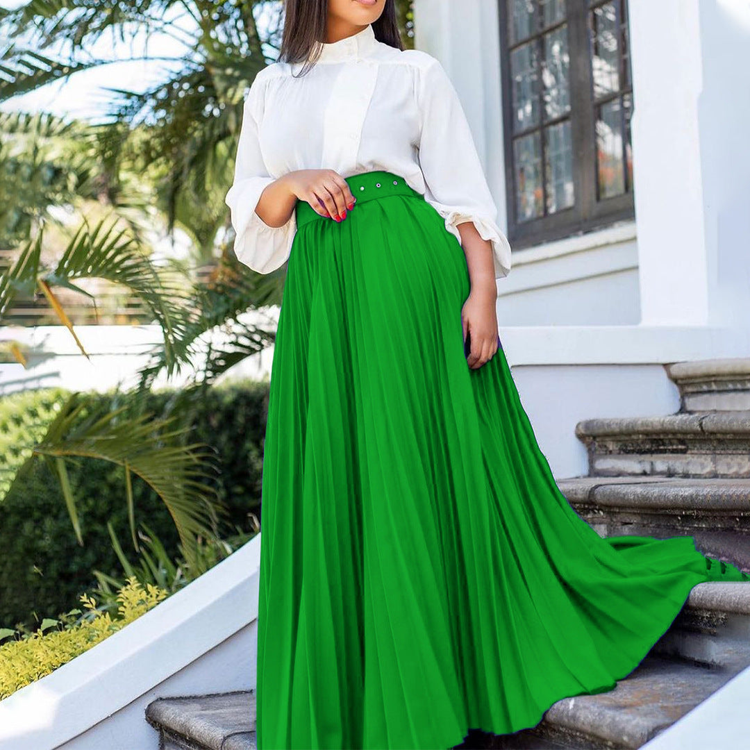 Women's Elegant Pleated Personality Big Skirt - Eve & Kith