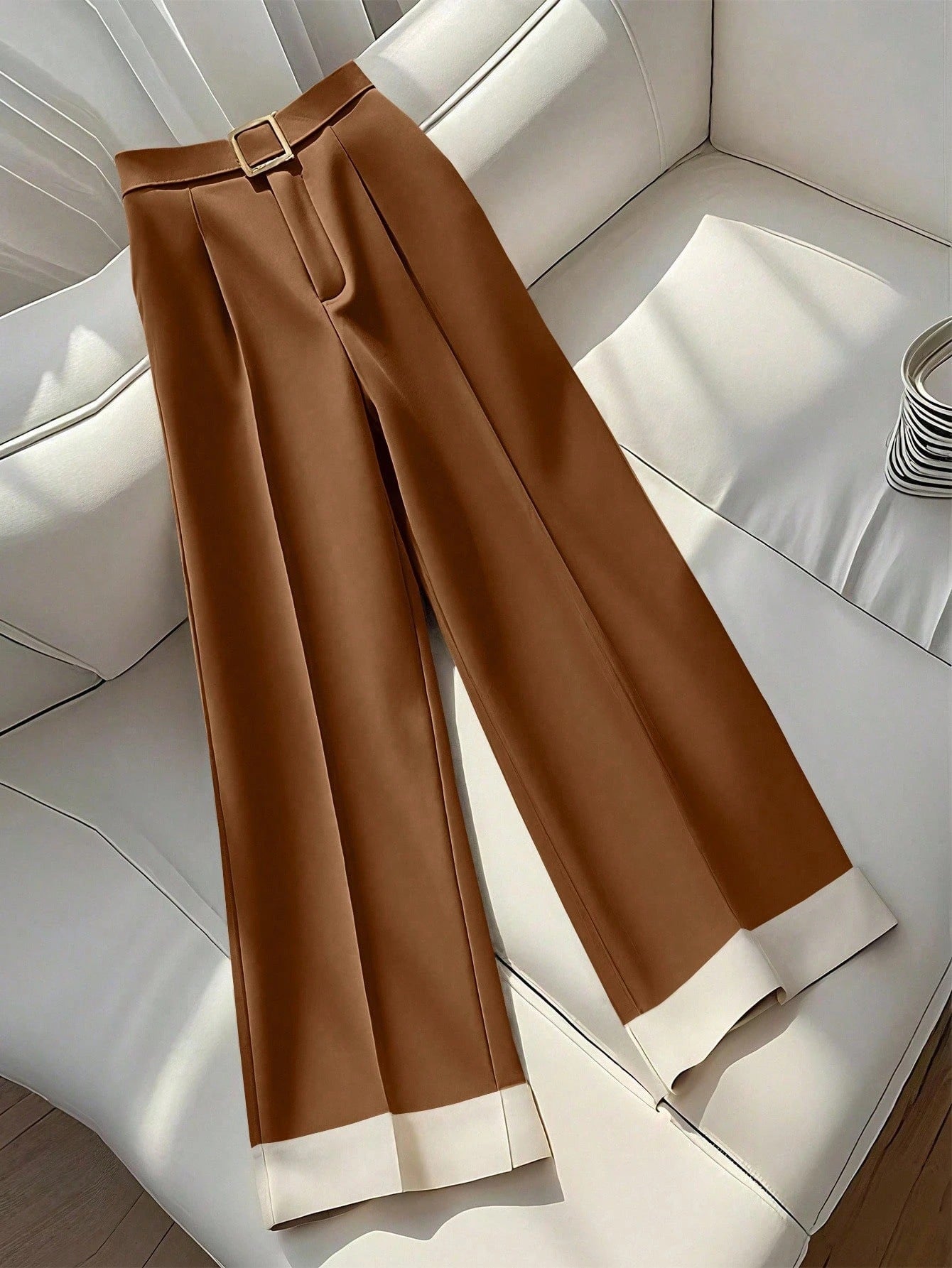 Retro Khaki Design Women's Autumn Casual Pants - Eve & Kith