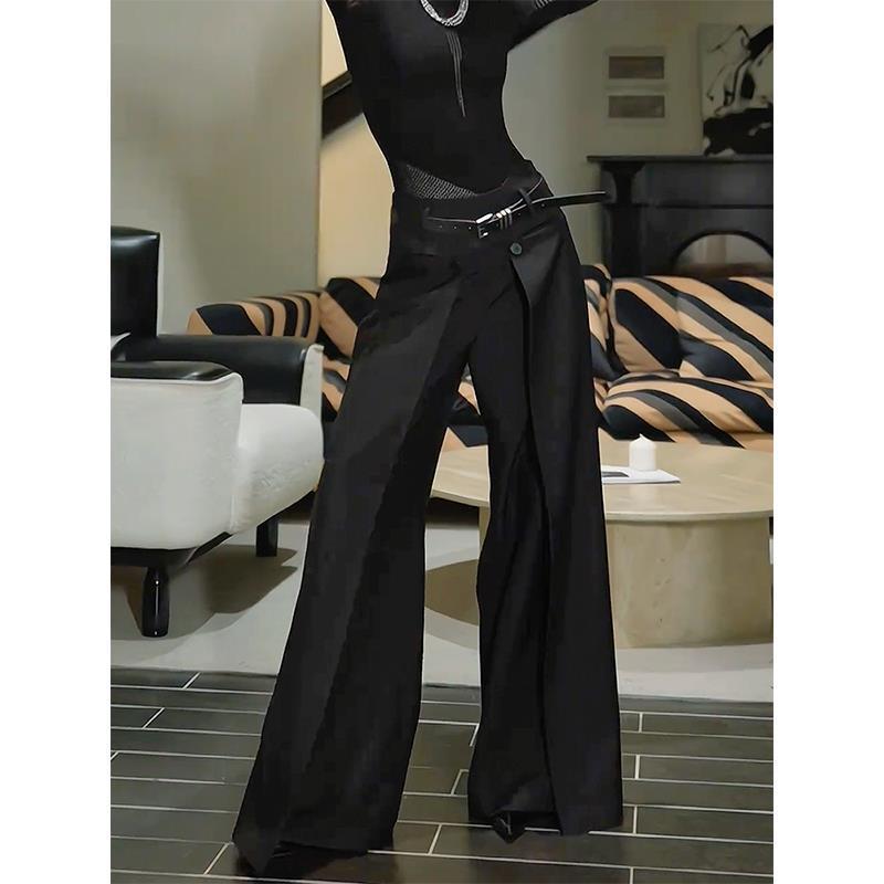 Stylish American Black Fashion Floor-length Pants - Eve & Kith