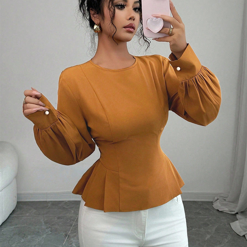 Fashionable New-style Fitted Pullover Blouse For Women - Eve & Kith