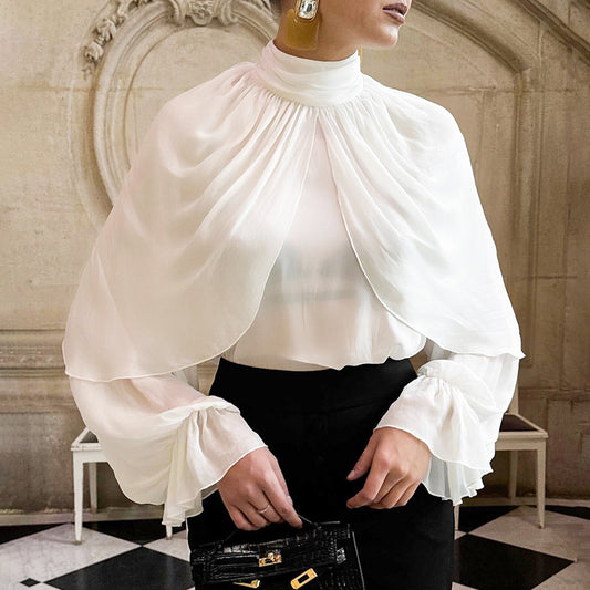 Womens Stylish Chic Turtleneck Shirt - Eve & Kith