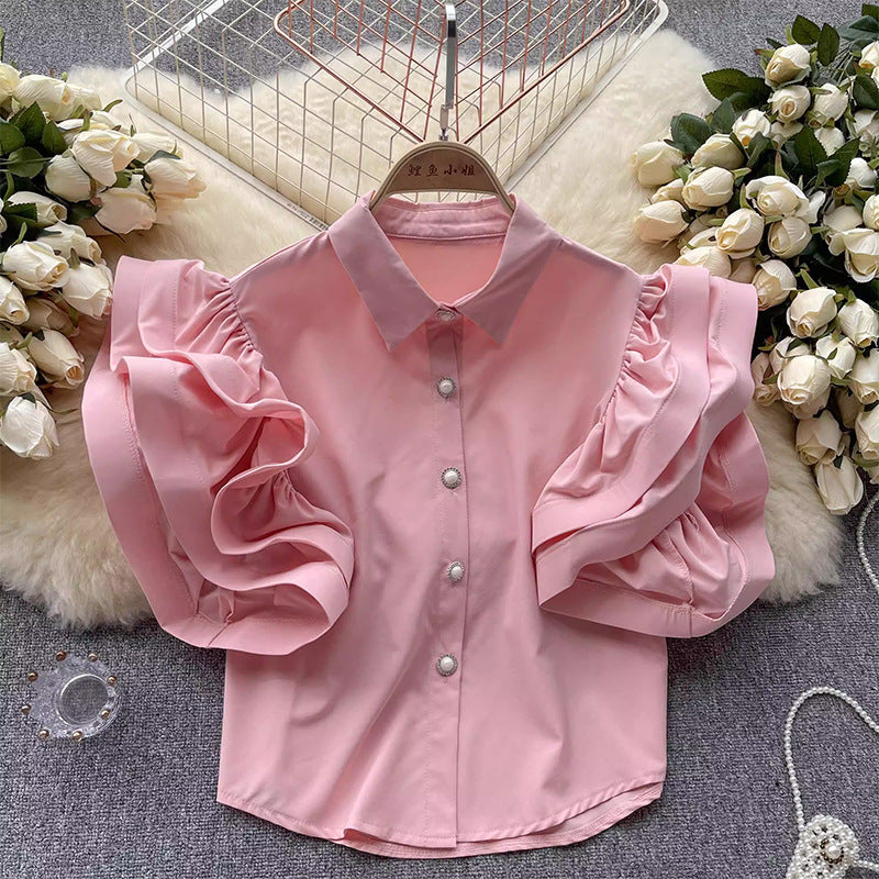 French Niche Design Ruffled Blouse For Women - Eve & Kith