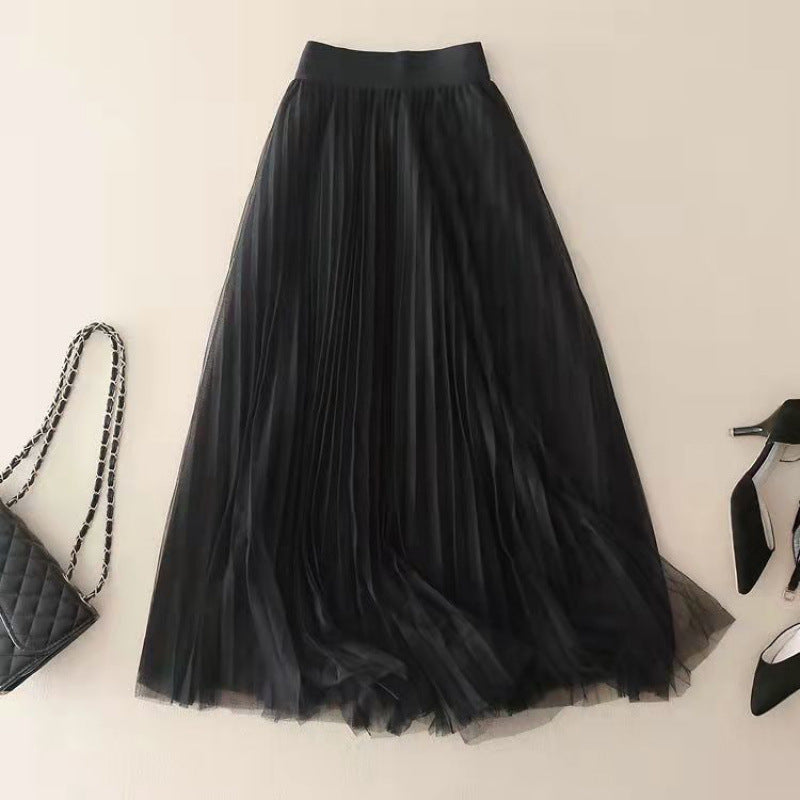 Women's Casual Skirt Mid-length Pleated Skirt - Eve & Kith