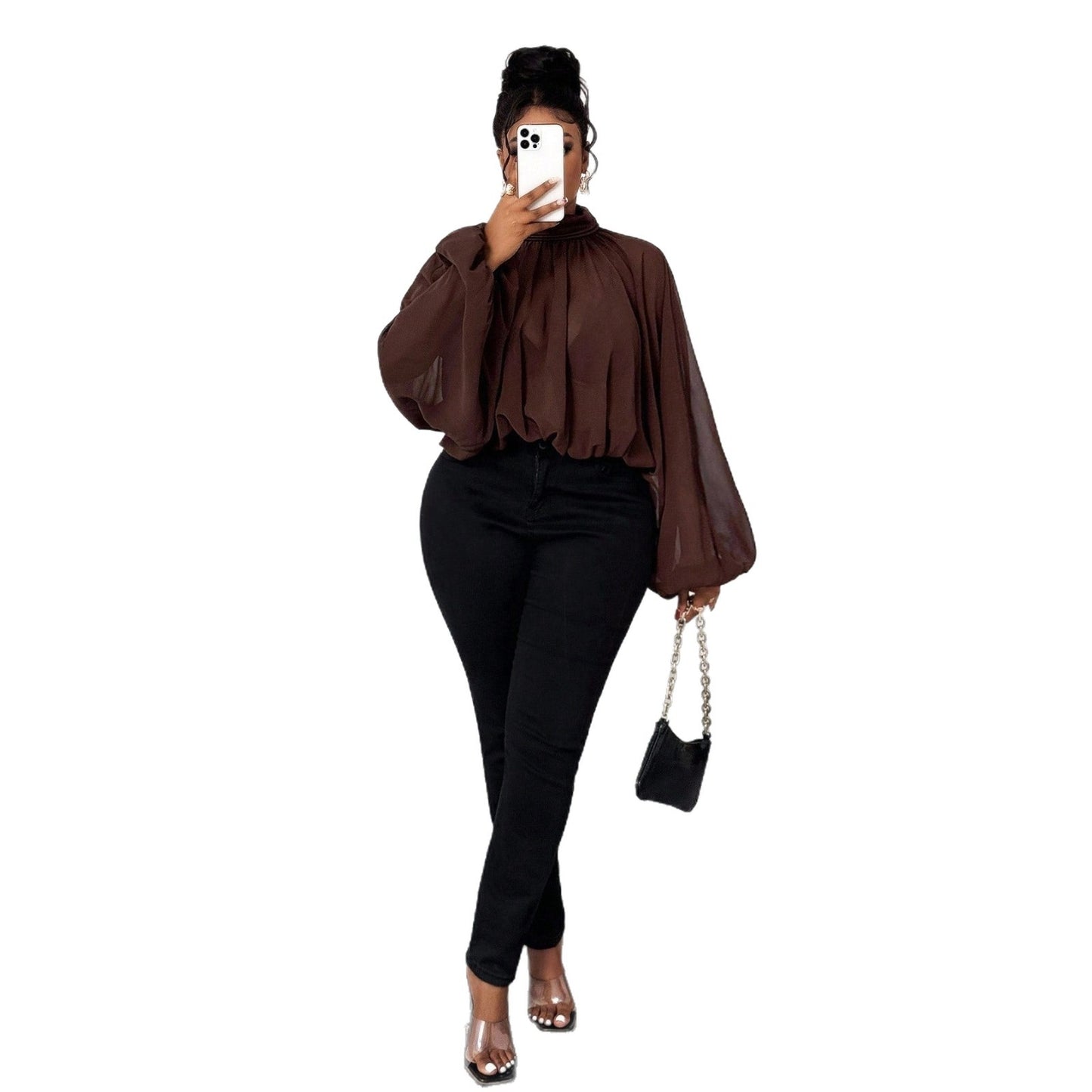 Fashion Vacation Plus Size Women's Autumn And Winter Long Sleeve Shirt - Eve & Kith