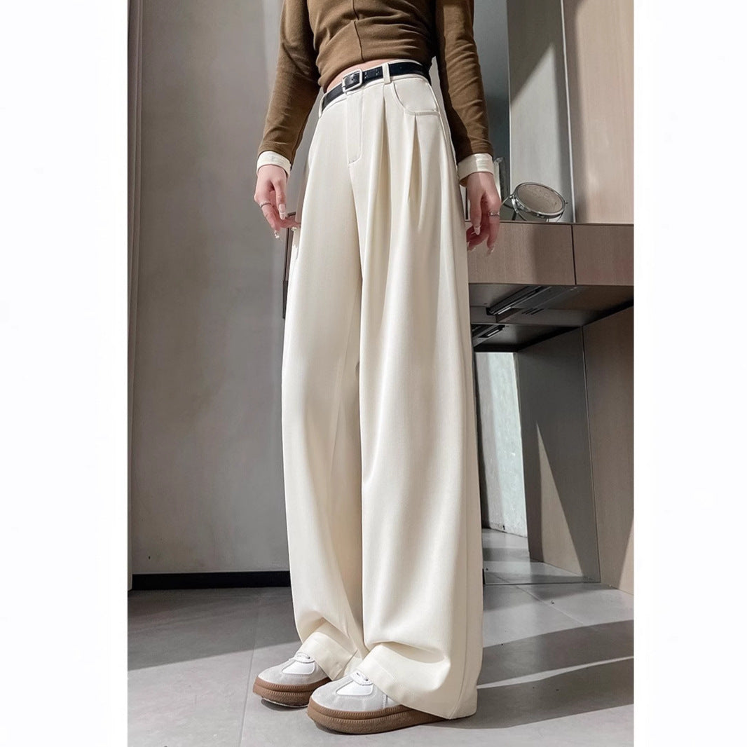 SpringAutumn New High-end Loose Straight-leg Pants That Hide Hips And Slim - Eve & Kith