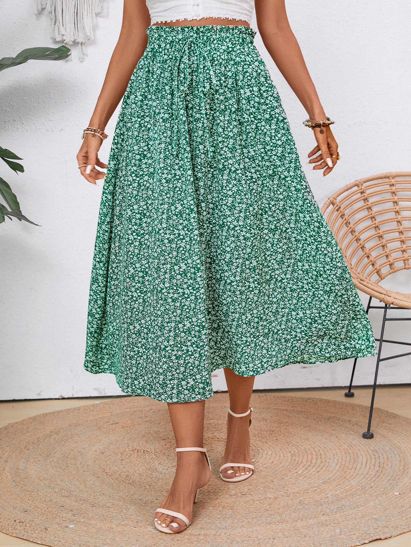 Casual Loose Pocket Skirt With Drawstring And Drape - Eve & Kith