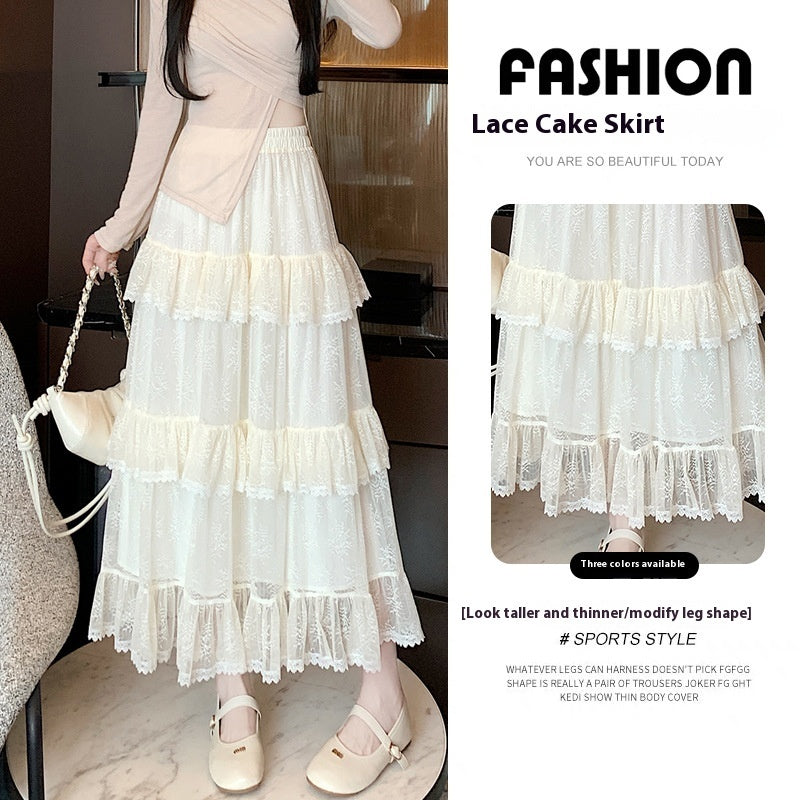Lace Cake Dress Net Falbala Bubble Skirt - Eve & Kith