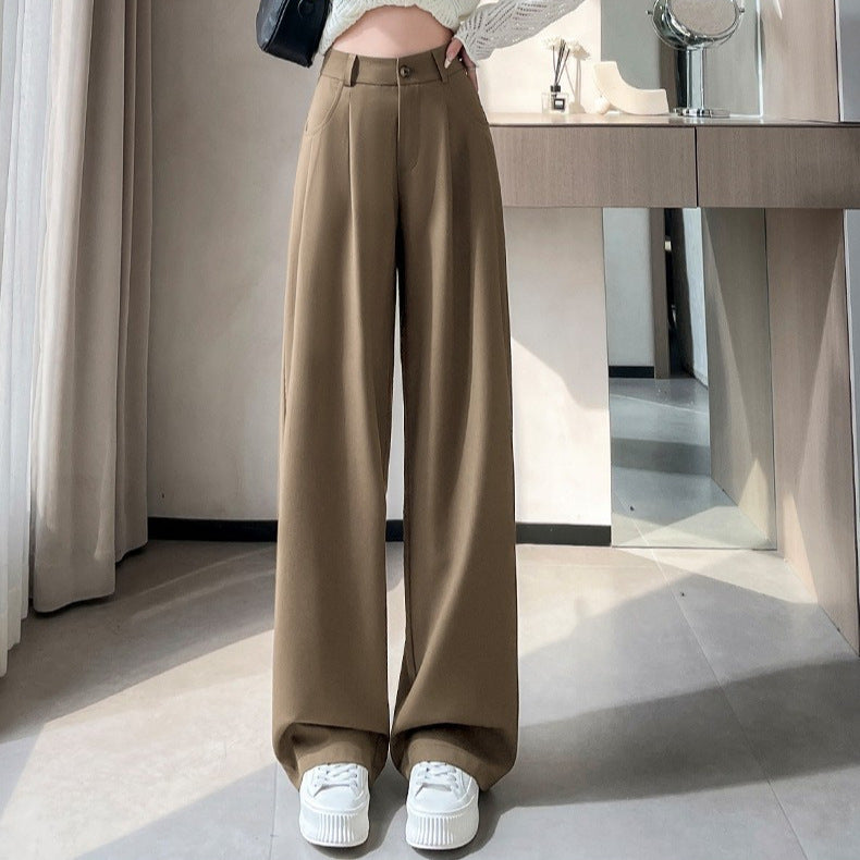 SpringAutumn New High-end Loose Straight-leg Pants That Hide Hips And Slim - Eve & Kith