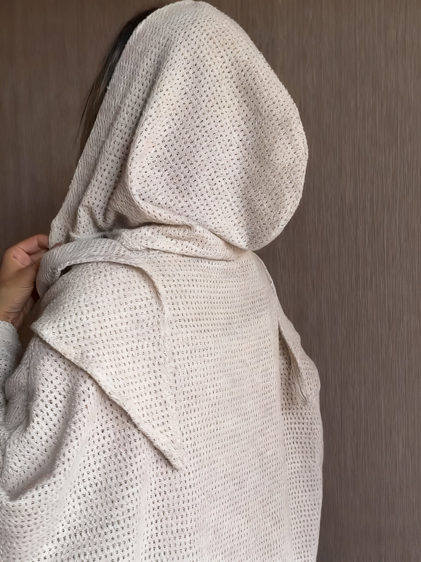 Beige Knit Hooded Duster Top - Eve & Kith