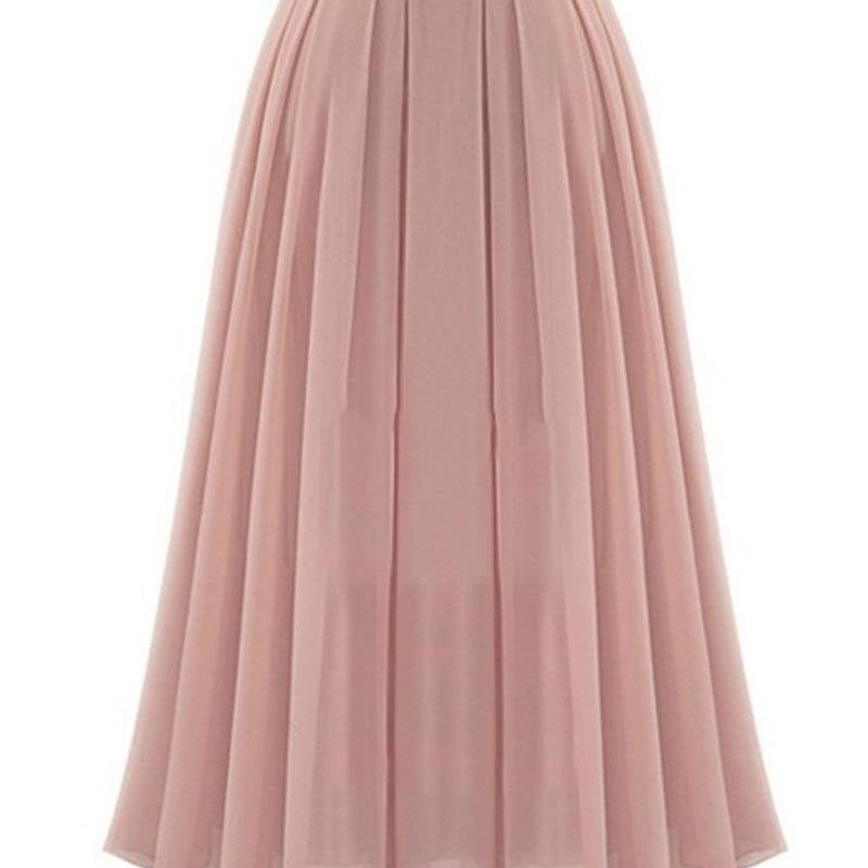 Solid Color High Waist Skirt For Women - Eve & Kith