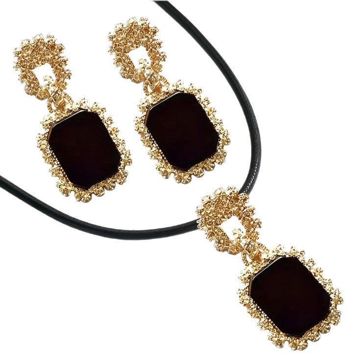 Elegant Minimalist-style Necklace And Earring Fashion Three-piece Set - Eve & Kith