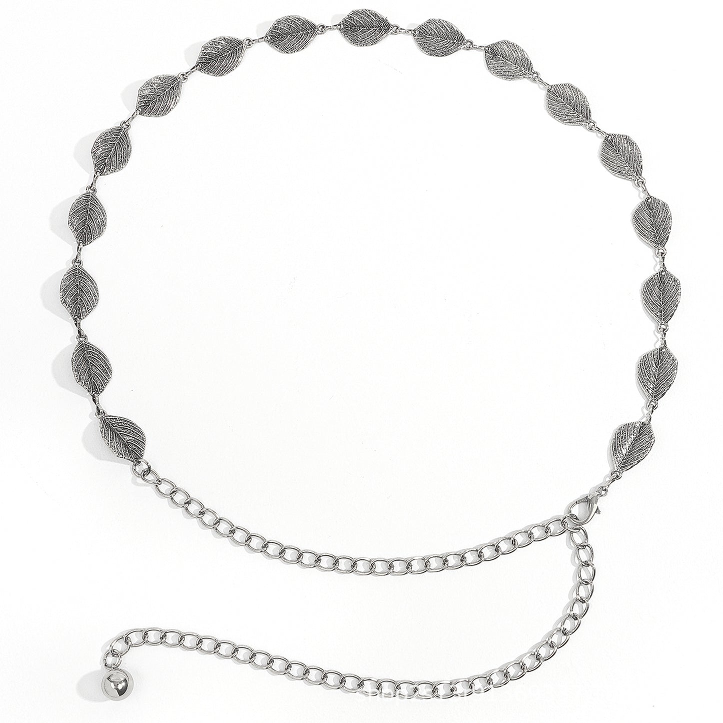 Leaf Style Waist Chain Retro Paired With Denim Skirt And Pants