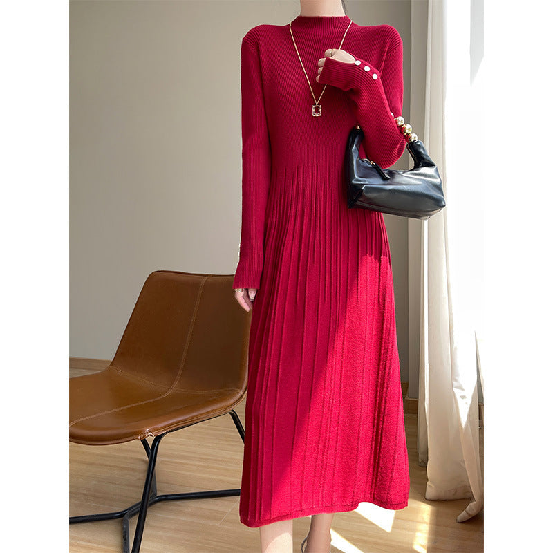 Womens Casual Solid-color Minimalist Dress - Eve & Kith