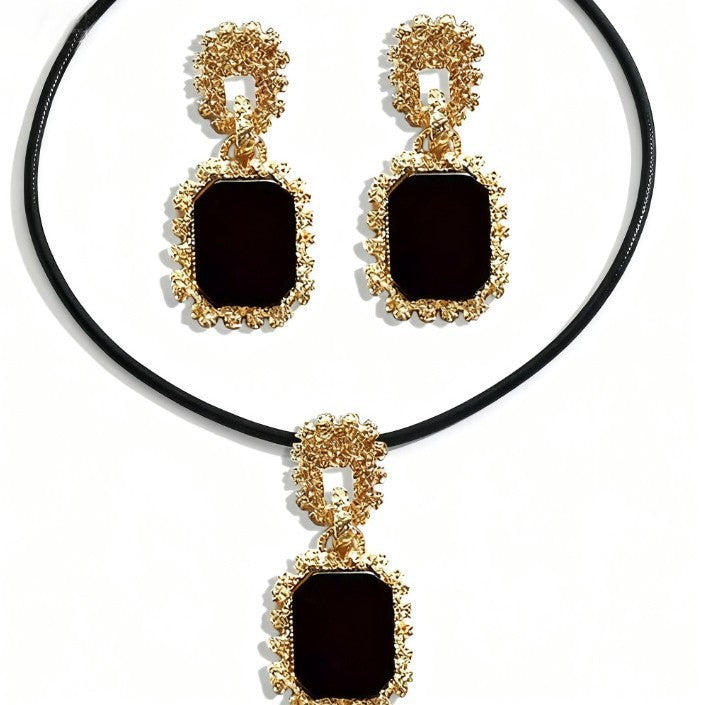 Elegant Minimalist-style Necklace And Earring Fashion Three-piece Set - Eve & Kith