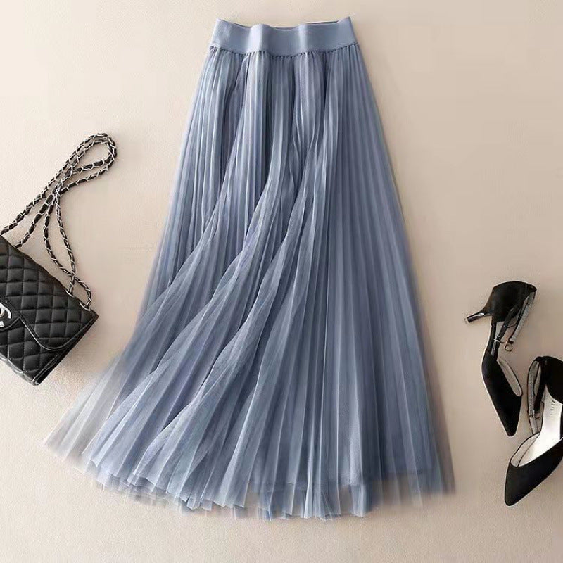 Women's Casual Skirt Mid-length Pleated Skirt - Eve & Kith